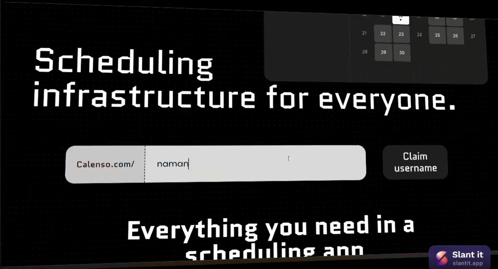 Calenso - Scheduling Platform