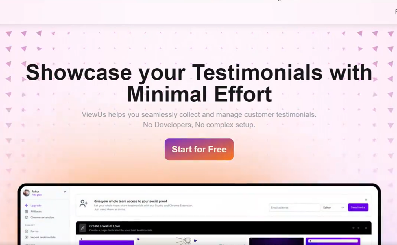 Viewus - SaaS Testimonial Platform